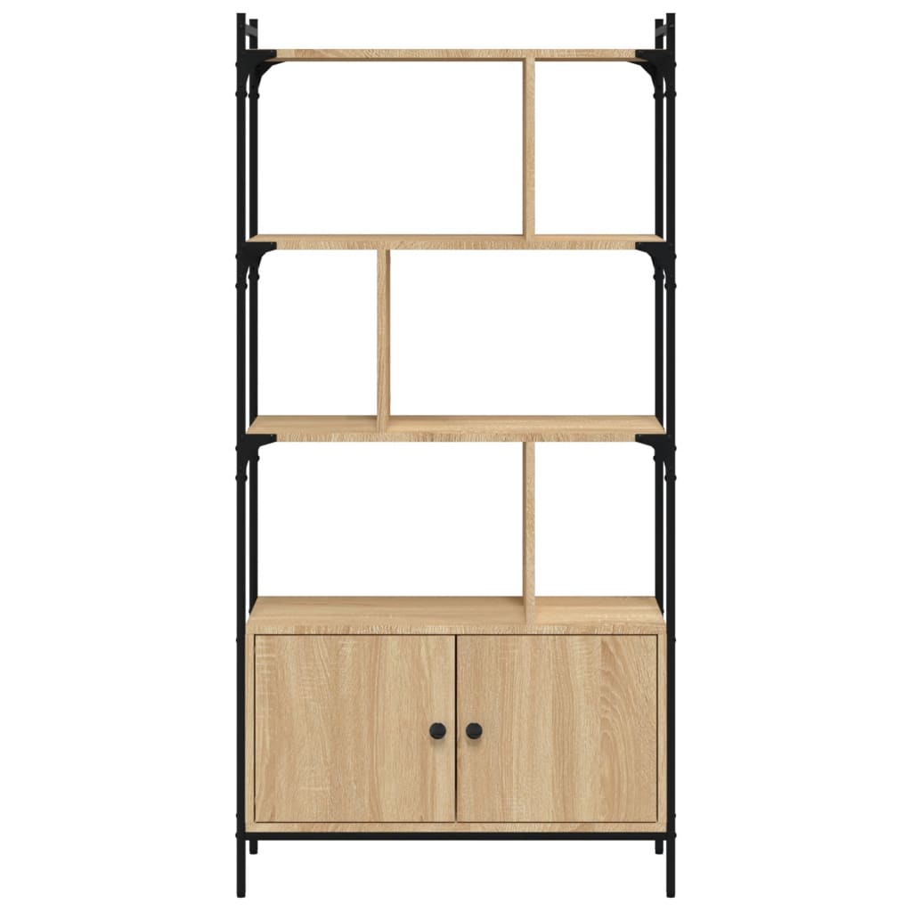 vidaXL Bibliotecă cu uși stejar sonoma 76,5x30x154,5 cm lemn compozit