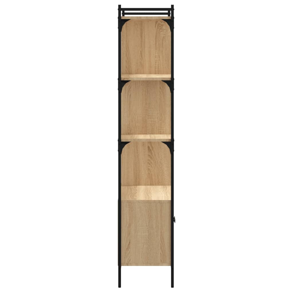 vidaXL Bibliotecă cu uși stejar sonoma 76,5x30x154,5 cm lemn compozit