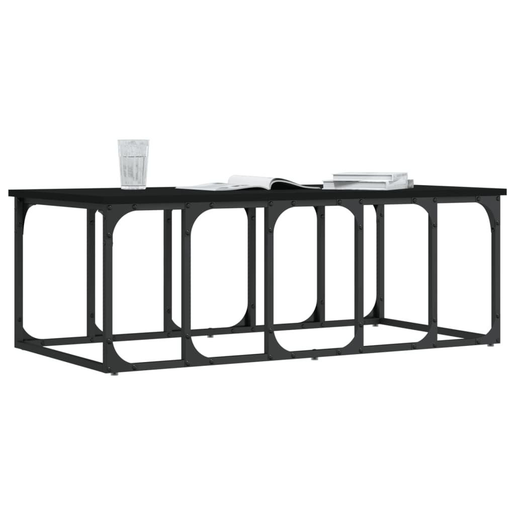 vidaXL Măsuță de cafea, negru, 100x50x35,5 cm, lemn compozit vidaXL Măsuță de cafea, negru, 100x50x35,5 cm, lemn compozit
