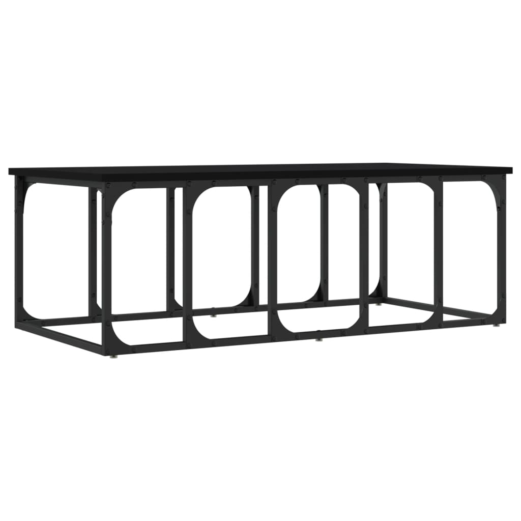 vidaXL Măsuță de cafea, negru, 100x50x35,5 cm, lemn compozit vidaXL Măsuță de cafea, negru, 100x50x35,5 cm, lemn compozit