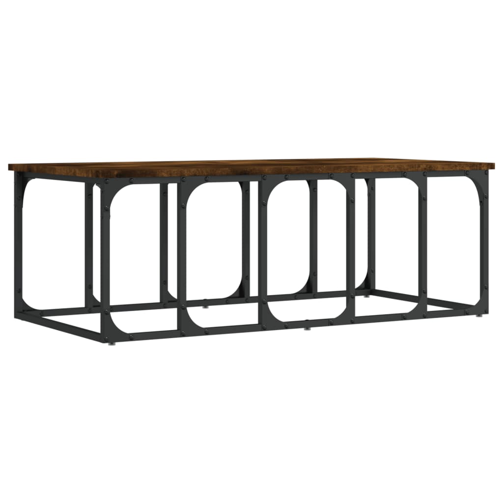vidaXL Măsuță de cafea, stejar fumuriu, 100x50x35,5 cm, lemn compozit vidaXL Măsuță de cafea, stejar fumuriu, 100x50x35,5 cm, lemn compozit