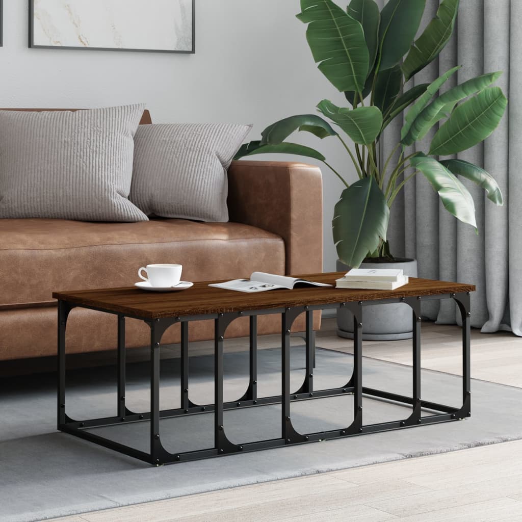 vidaXL Măsuță de cafea, stejar maro, 100x50x35,5 cm, lemn prelucrat vidaXL Măsuță de cafea, stejar maro, 100x50x35,5 cm, lemn prelucrat