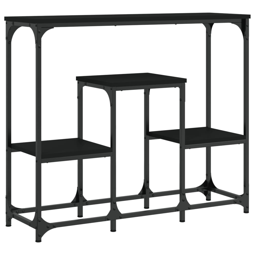 vidaXL Măsuță consolă, negru, 89,5x28x76 cm, lemn prelucrat vidaXL Măsuță consolă, negru, 89,5x28x76 cm, lemn prelucrat