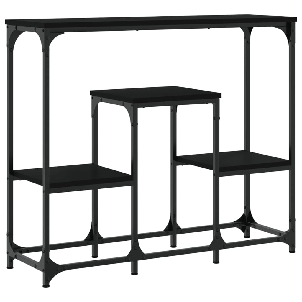 vidaXL Măsuță consolă, negru, 89,5x28x76 cm, lemn prelucrat vidaXL Măsuță consolă, negru, 89,5x28x76 cm, lemn prelucrat