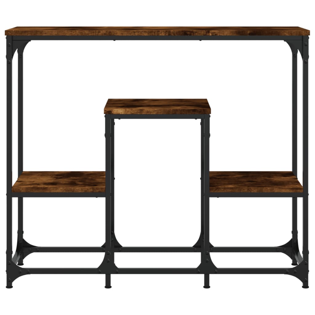 vidaXL Măsuță consolă, stejar fumuriu, 89,5x28x76 cm, lemn prelucrat vidaXL Măsuță consolă, stejar fumuriu, 89,5x28x76 cm, lemn prelucrat