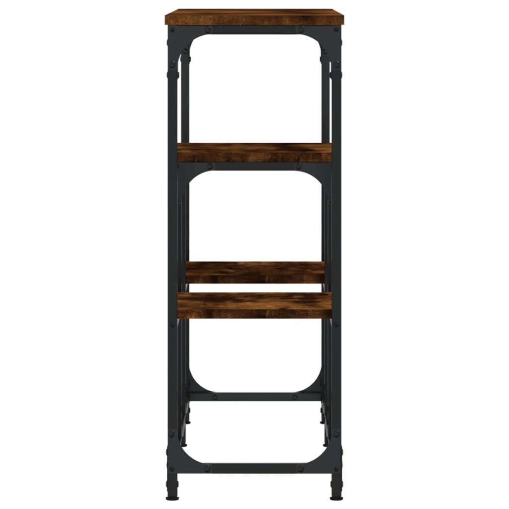 vidaXL Măsuță consolă, stejar fumuriu, 89,5x28x76 cm, lemn prelucrat vidaXL Măsuță consolă, stejar fumuriu, 89,5x28x76 cm, lemn prelucrat