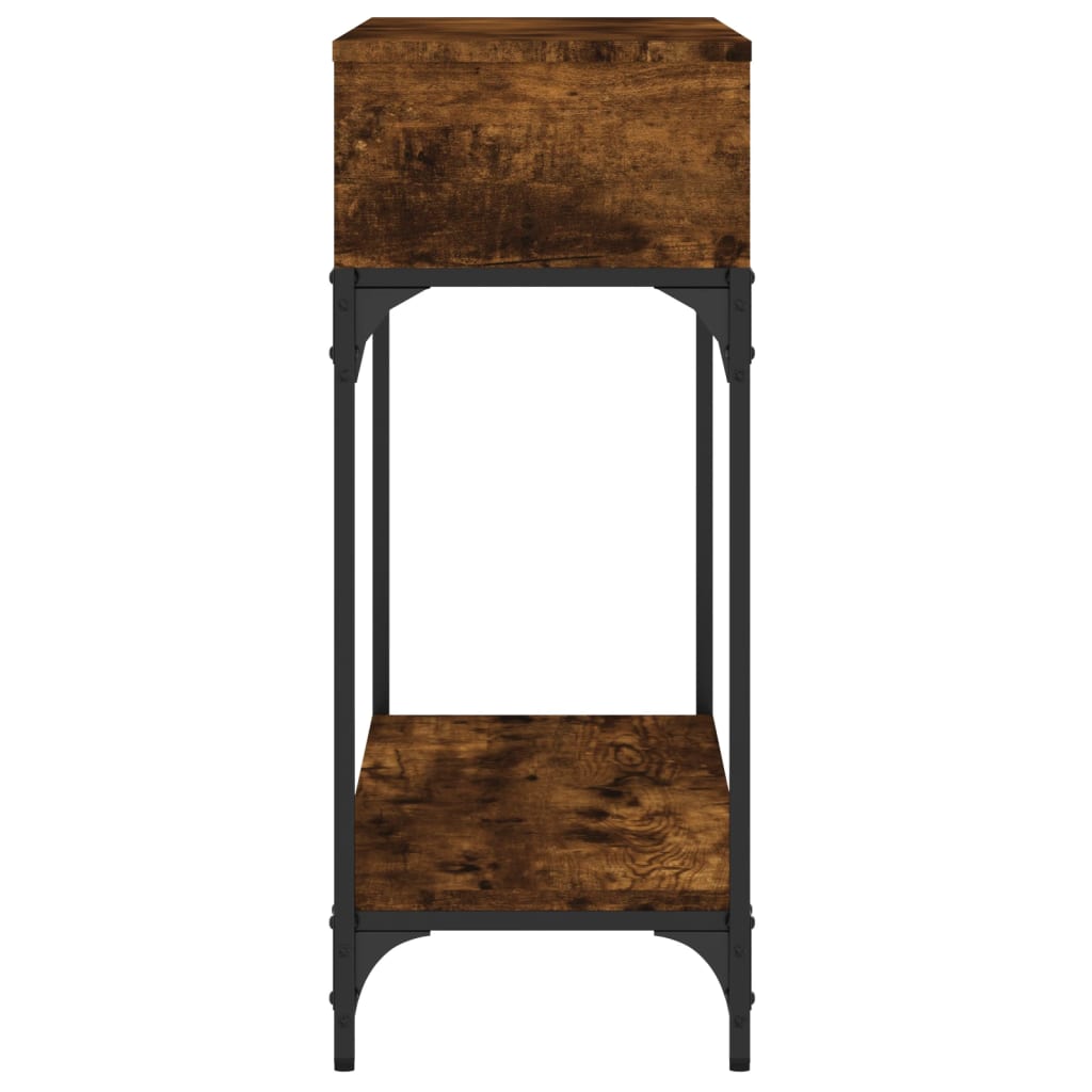 vidaXL Măsuță consolă, stejar fumuriu, 100x30,5x75 cm, lemn prelucrat vidaXL Măsuță consolă, stejar fumuriu, 100x30,5x75 cm, lemn prelucrat