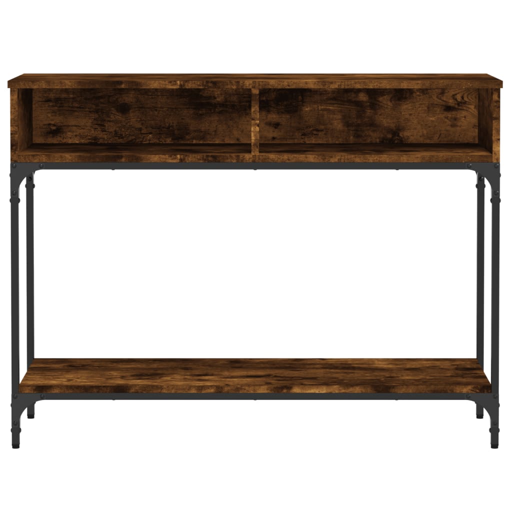 vidaXL Măsuță consolă, stejar fumuriu, 100x30,5x75 cm, lemn prelucrat vidaXL Măsuță consolă, stejar fumuriu, 100x30,5x75 cm, lemn prelucrat