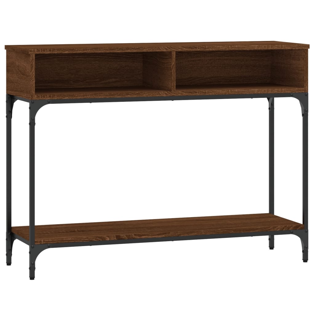 vidaXL Măsuță consolă, stejar maro, 100x30,5x75 cm, lemn prelucrat vidaXL Măsuță consolă, stejar maro, 100x30,5x75 cm, lemn prelucrat