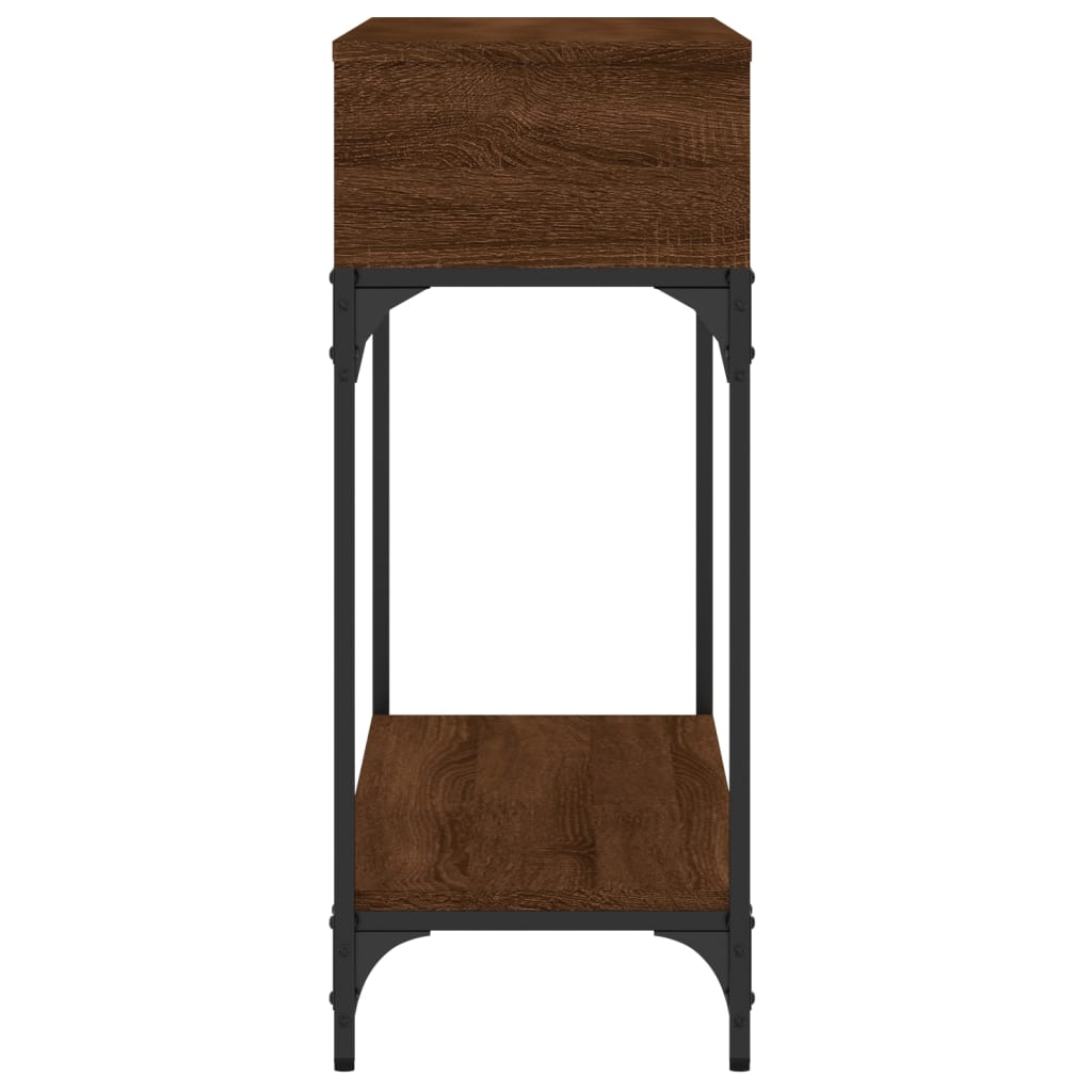 vidaXL Măsuță consolă, stejar maro, 100x30,5x75 cm, lemn prelucrat vidaXL Măsuță consolă, stejar maro, 100x30,5x75 cm, lemn prelucrat