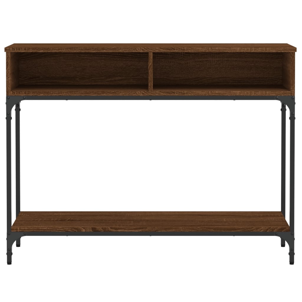 vidaXL Măsuță consolă, stejar maro, 100x30,5x75 cm, lemn prelucrat vidaXL Măsuță consolă, stejar maro, 100x30,5x75 cm, lemn prelucrat