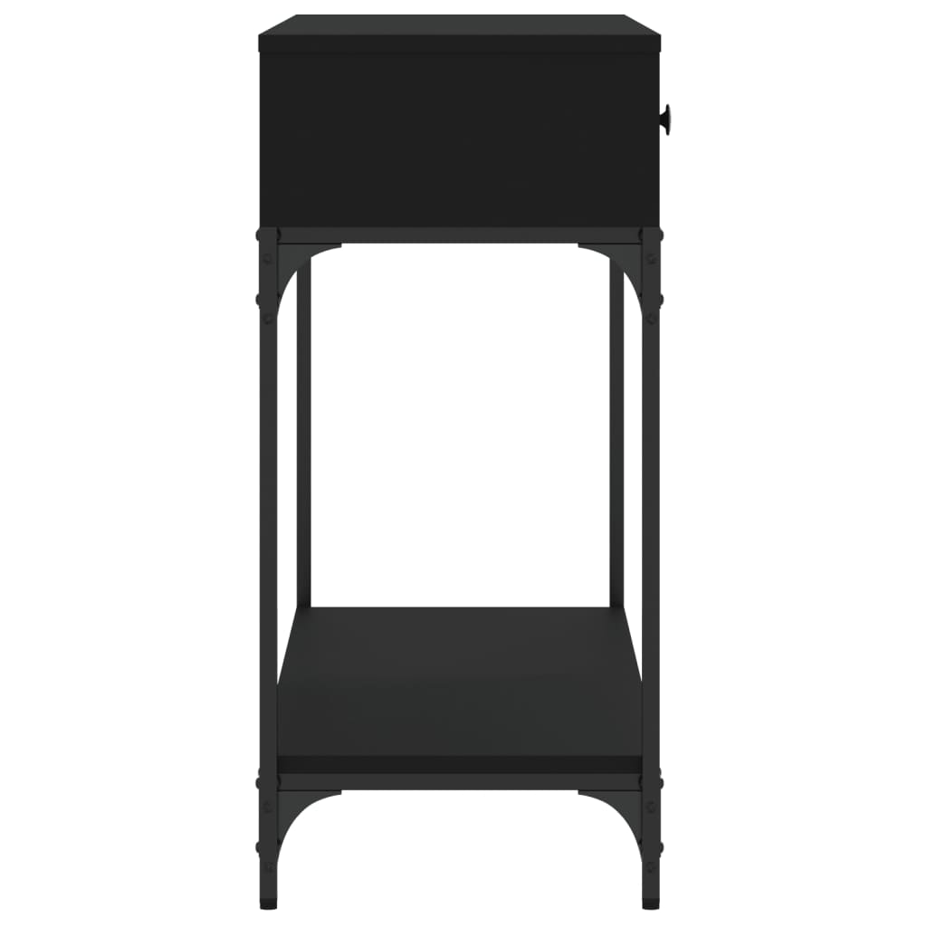 vidaXL Măsuță consolă, negru, 100x34,5x75 cm, lemn compozit vidaXL Măsuță consolă, negru, 100x34,5x75 cm, lemn compozit