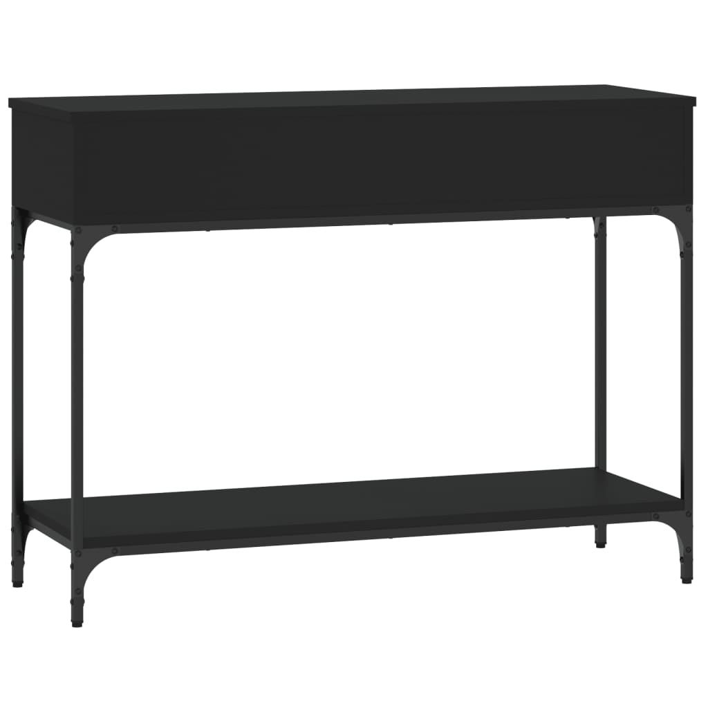 vidaXL Măsuță consolă, negru, 100x34,5x75 cm, lemn compozit vidaXL Măsuță consolă, negru, 100x34,5x75 cm, lemn compozit