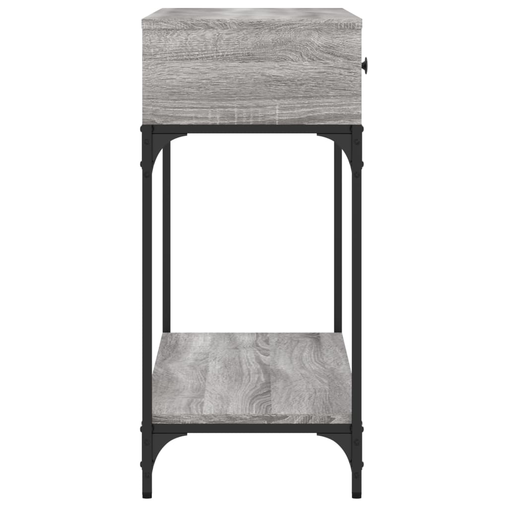 vidaXL Măsuță consolă, gri sonoma, 100x34,5x75 cm, lemn prelucrat vidaXL Măsuță consolă, gri sonoma, 100x34,5x75 cm, lemn prelucrat