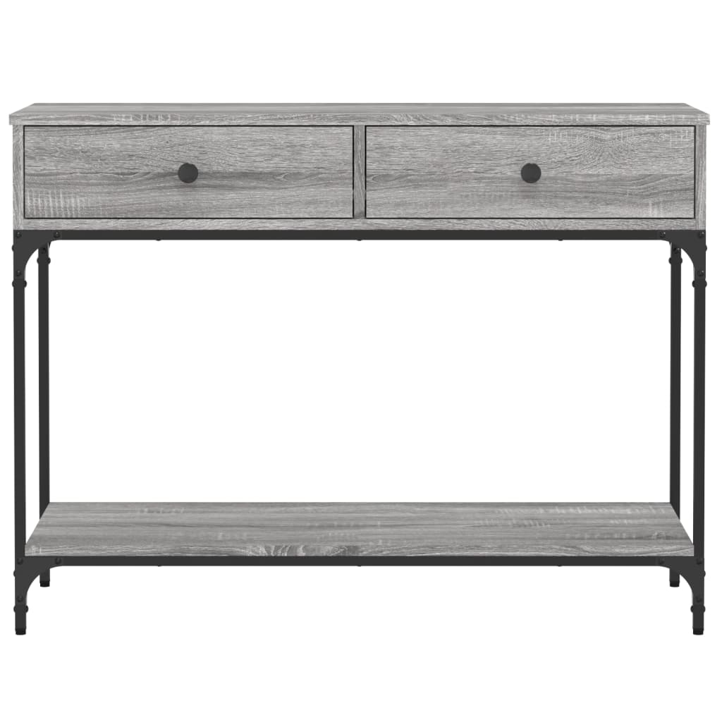 vidaXL Măsuță consolă, gri sonoma, 100x34,5x75 cm, lemn prelucrat vidaXL Măsuță consolă, gri sonoma, 100x34,5x75 cm, lemn prelucrat