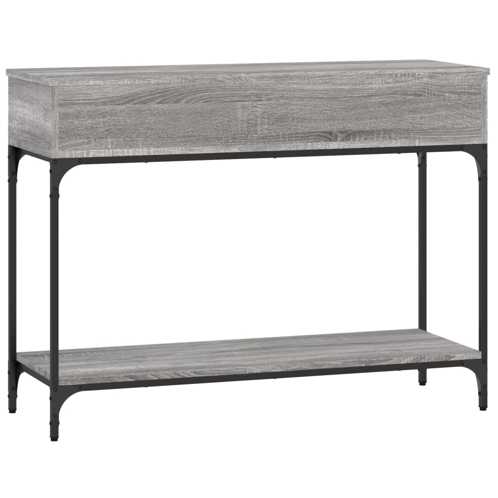 vidaXL Măsuță consolă, gri sonoma, 100x34,5x75 cm, lemn prelucrat vidaXL Măsuță consolă, gri sonoma, 100x34,5x75 cm, lemn prelucrat