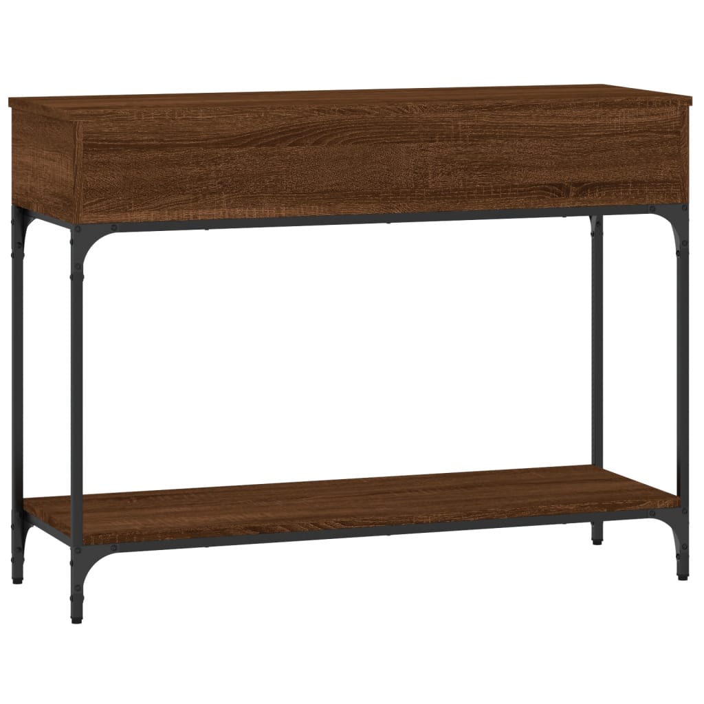 vidaXL Măsuță consolă, stejar maro, 100x34,5x75 cm, lemn prelucrat vidaXL Măsuță consolă, stejar maro, 100x34,5x75 cm, lemn prelucrat