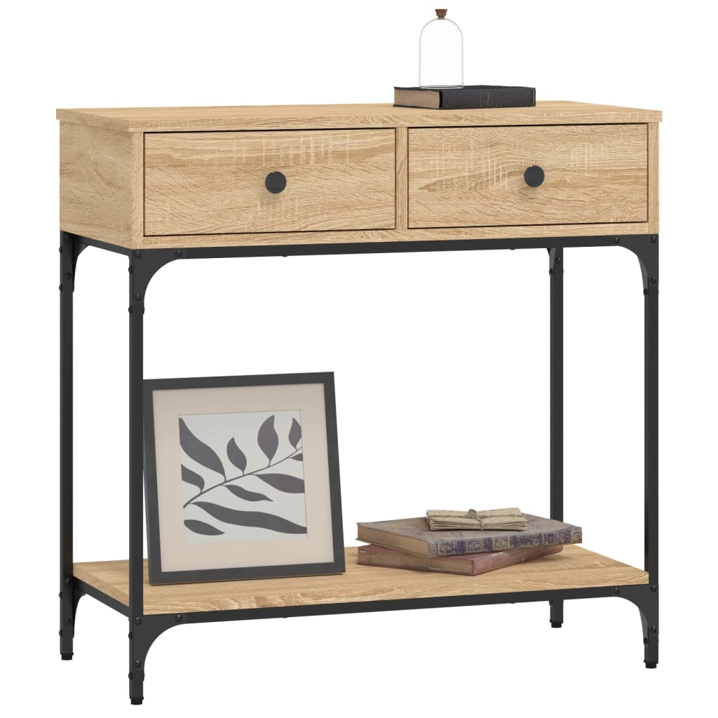 vidaXL Masă consolă, stejar sonoma, 75x34,5x75 cm, lemn prelucrat vidaXL Masă consolă, stejar sonoma, 75x34,5x75 cm, lemn prelucrat
