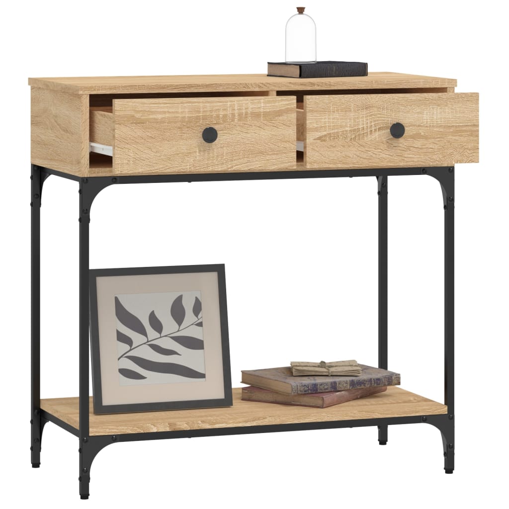 vidaXL Masă consolă, stejar sonoma, 75x34,5x75 cm, lemn prelucrat vidaXL Masă consolă, stejar sonoma, 75x34,5x75 cm, lemn prelucrat