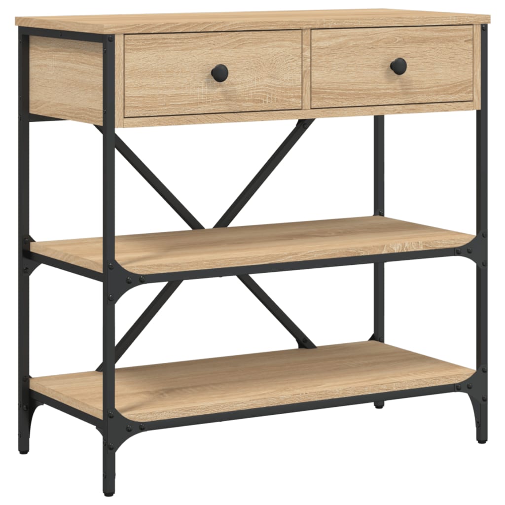 vidaXL Masă consolă, stejar sonoma, 75x34,5x75 cm, lemn prelucrat vidaXL Masă consolă, stejar sonoma, 75x34,5x75 cm, lemn prelucrat
