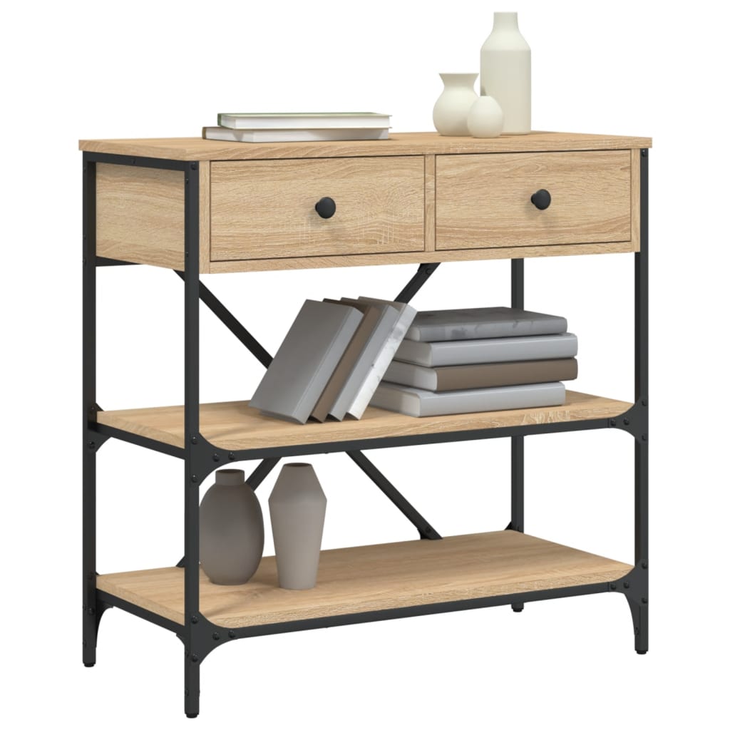 vidaXL Masă consolă, stejar sonoma, 75x34,5x75 cm, lemn prelucrat vidaXL Masă consolă, stejar sonoma, 75x34,5x75 cm, lemn prelucrat