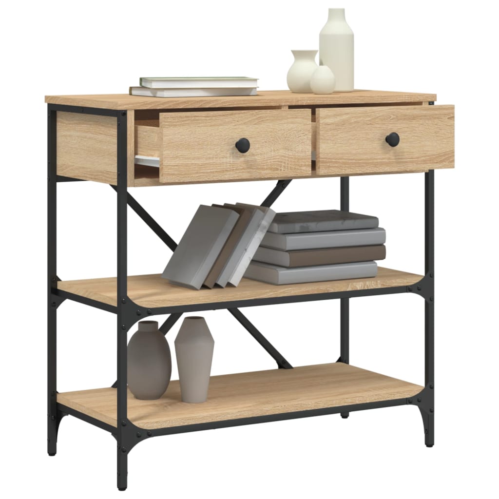 vidaXL Masă consolă, stejar sonoma, 75x34,5x75 cm, lemn prelucrat vidaXL Masă consolă, stejar sonoma, 75x34,5x75 cm, lemn prelucrat
