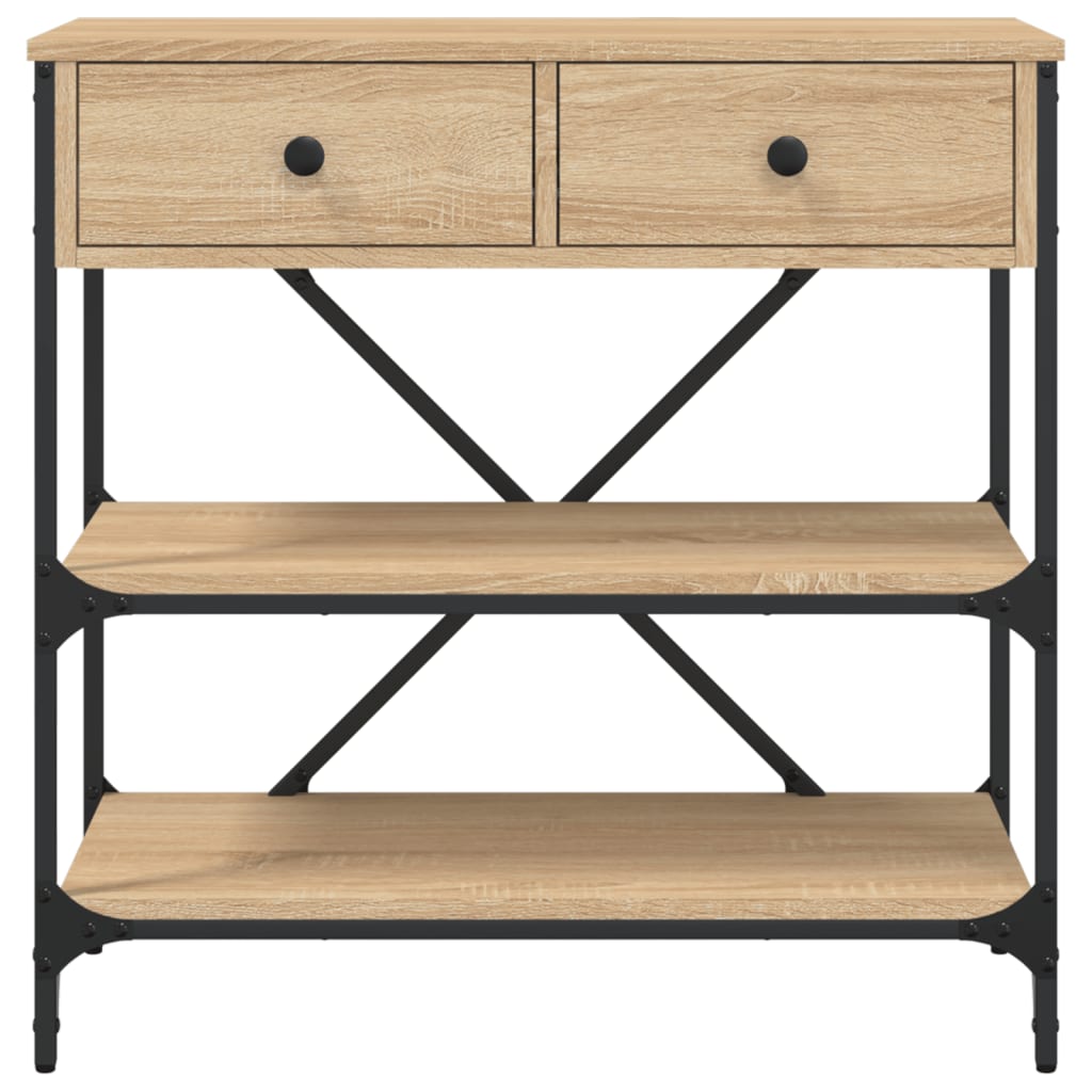 vidaXL Masă consolă, stejar sonoma, 75x34,5x75 cm, lemn prelucrat vidaXL Masă consolă, stejar sonoma, 75x34,5x75 cm, lemn prelucrat