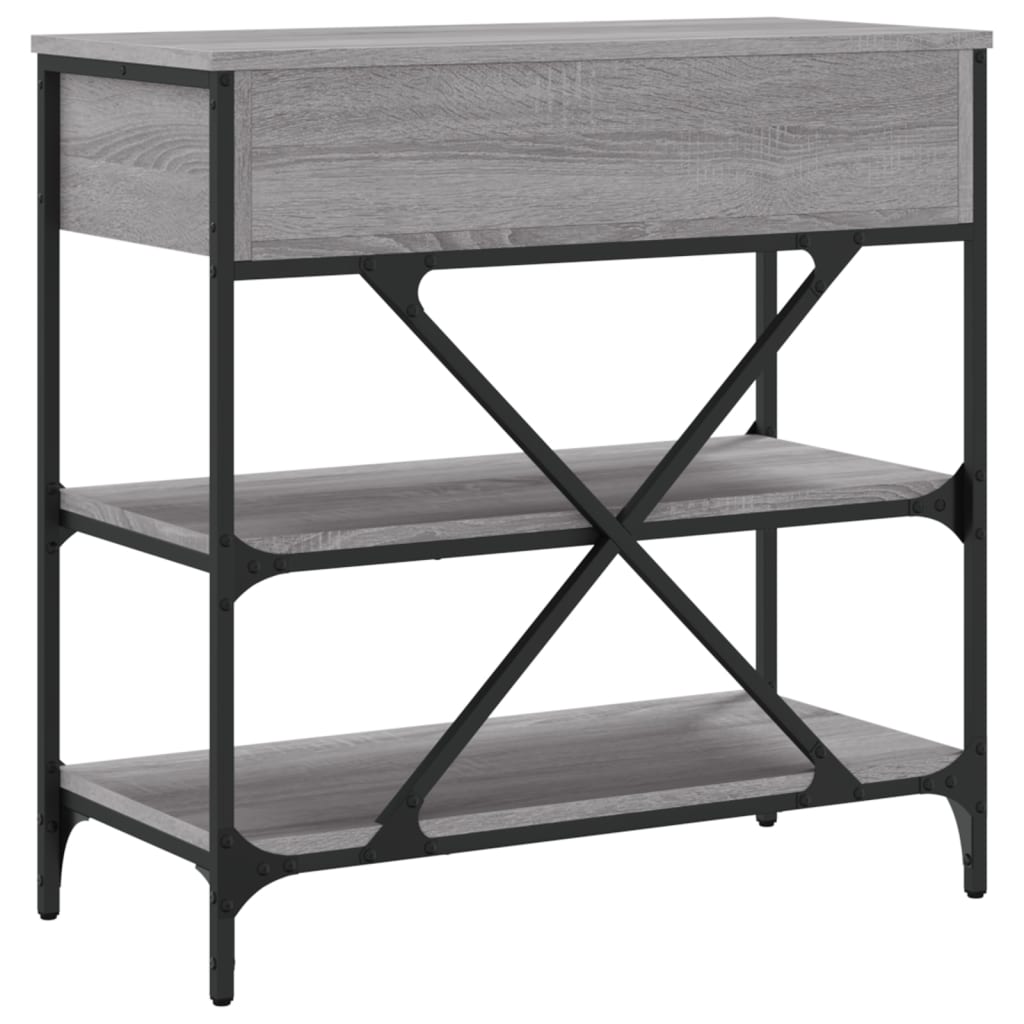 vidaXL Masă consolă, gri sonoma, 75x34,5x75 cm, lemn prelucrat