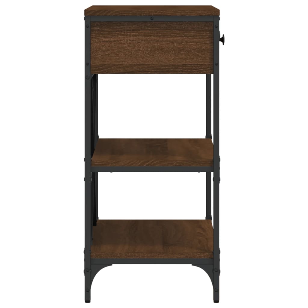 vidaXL Masă consolă, stejar maro, 75x34,5x75 cm, lemn prelucrat