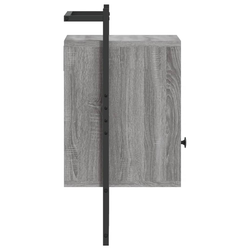 vidaXL Noptieră de perete, gri sonoma, 40x30x61 cm, lemn prelucrat vidaXL Noptieră de perete, gri sonoma, 40x30x61 cm, lemn prelucrat