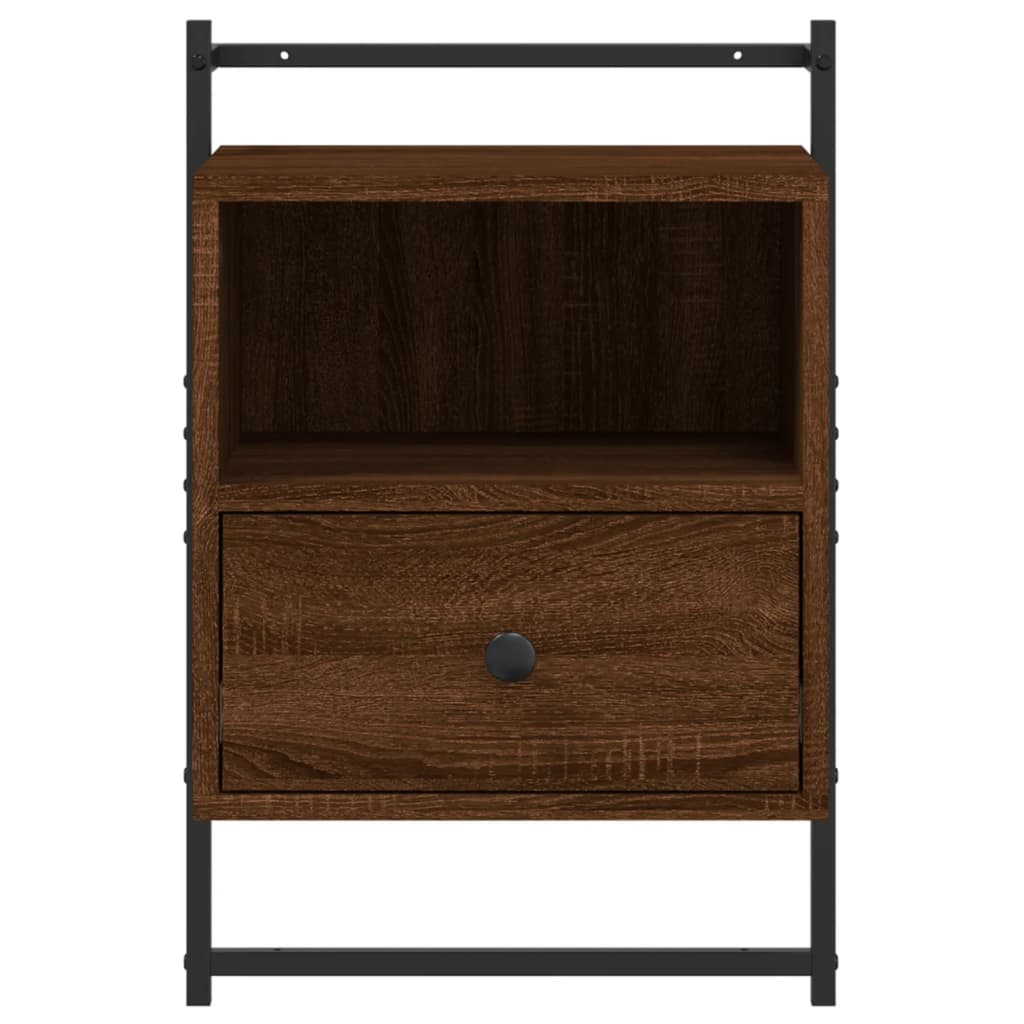 vidaXL Noptieră de perete, stejar maro, 40x30x61 cm, lemn prelucrat vidaXL Noptieră de perete, stejar maro, 40x30x61 cm, lemn prelucrat