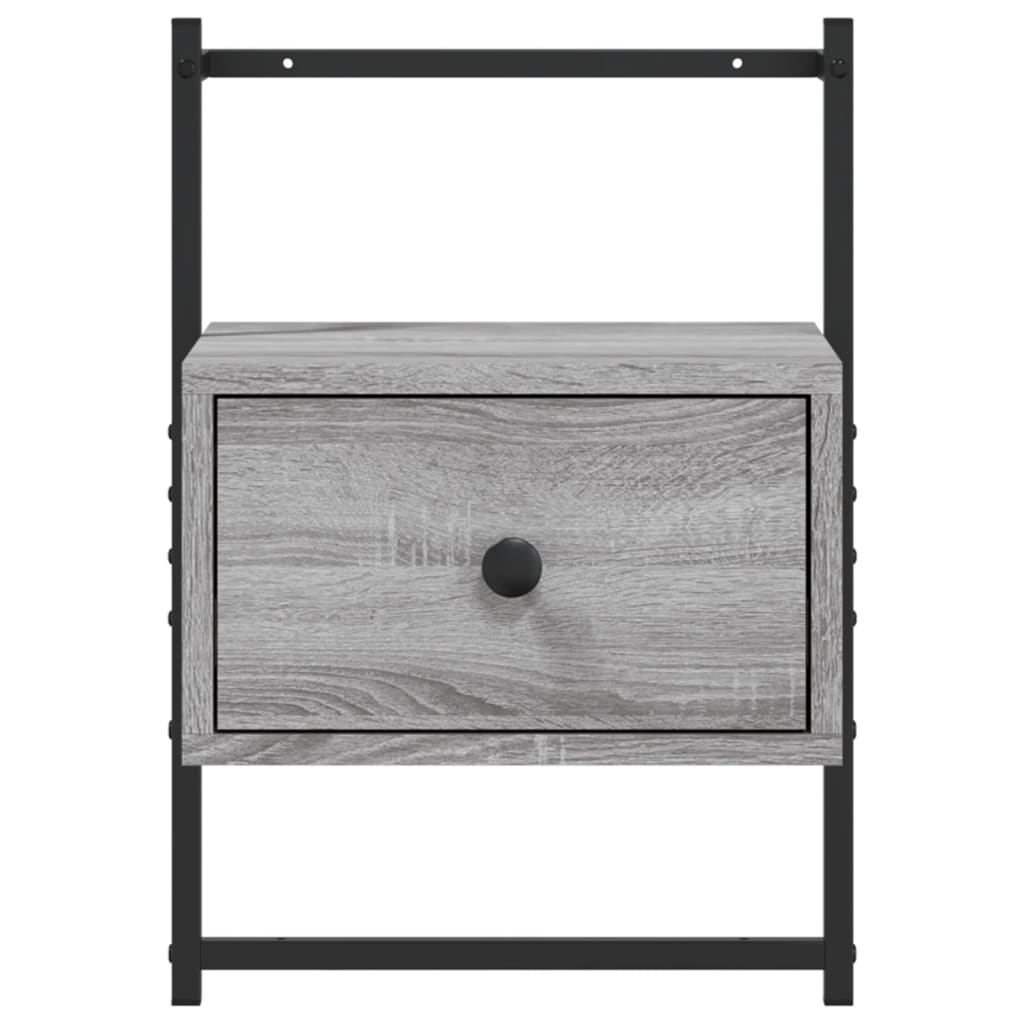 vidaXL Noptieră de perete, gri sonoma, 35x30x51 cm, lemn prelucrat vidaXL Noptieră de perete, gri sonoma, 35x30x51 cm, lemn prelucrat