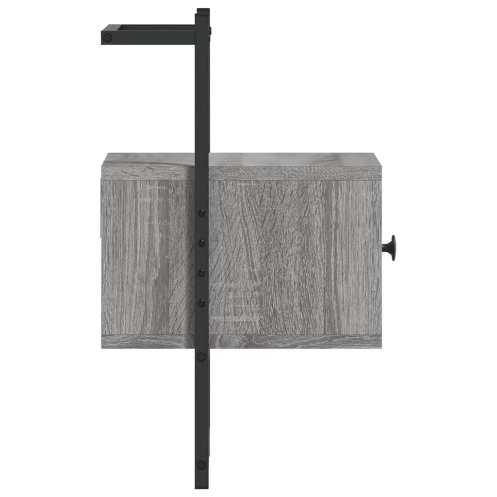 vidaXL Noptieră de perete, gri sonoma, 35x30x51 cm, lemn prelucrat vidaXL Noptieră de perete, gri sonoma, 35x30x51 cm, lemn prelucrat