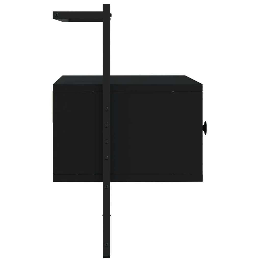 vidaXL Dulap TV montat pe perete, negru, 60,5x30x51 cm, lemn prelucrat