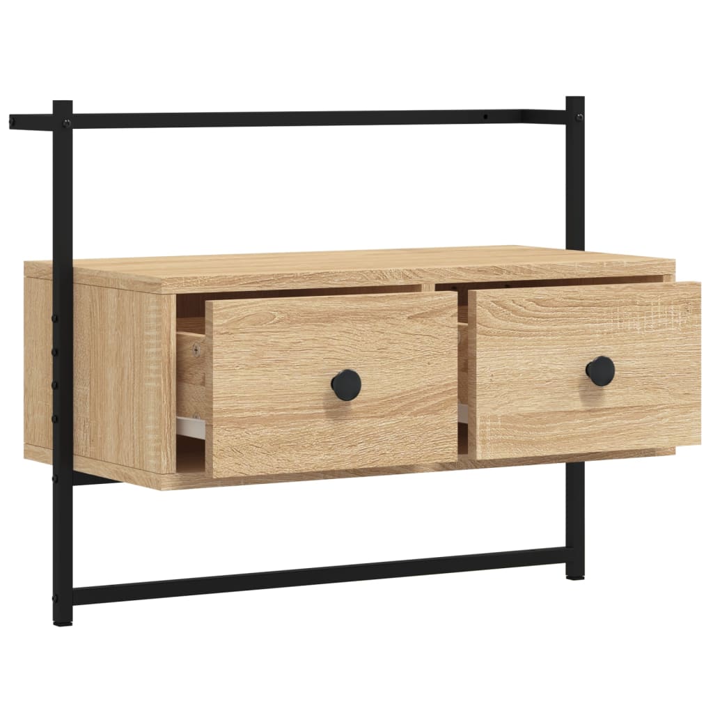 vidaXL Dulap TV montat pe perete, stejar sonoma, 60,5x30x51 cm, lemn
