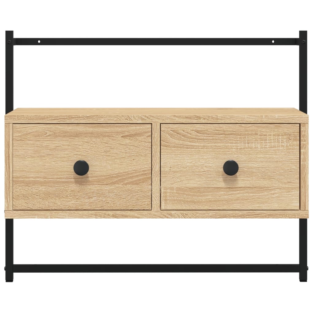 vidaXL Dulap TV montat pe perete, stejar sonoma, 60,5x30x51 cm, lemn