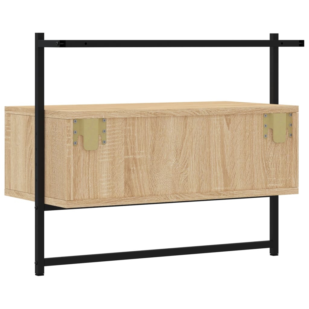 vidaXL Dulap TV montat pe perete, stejar sonoma, 60,5x30x51 cm, lemn