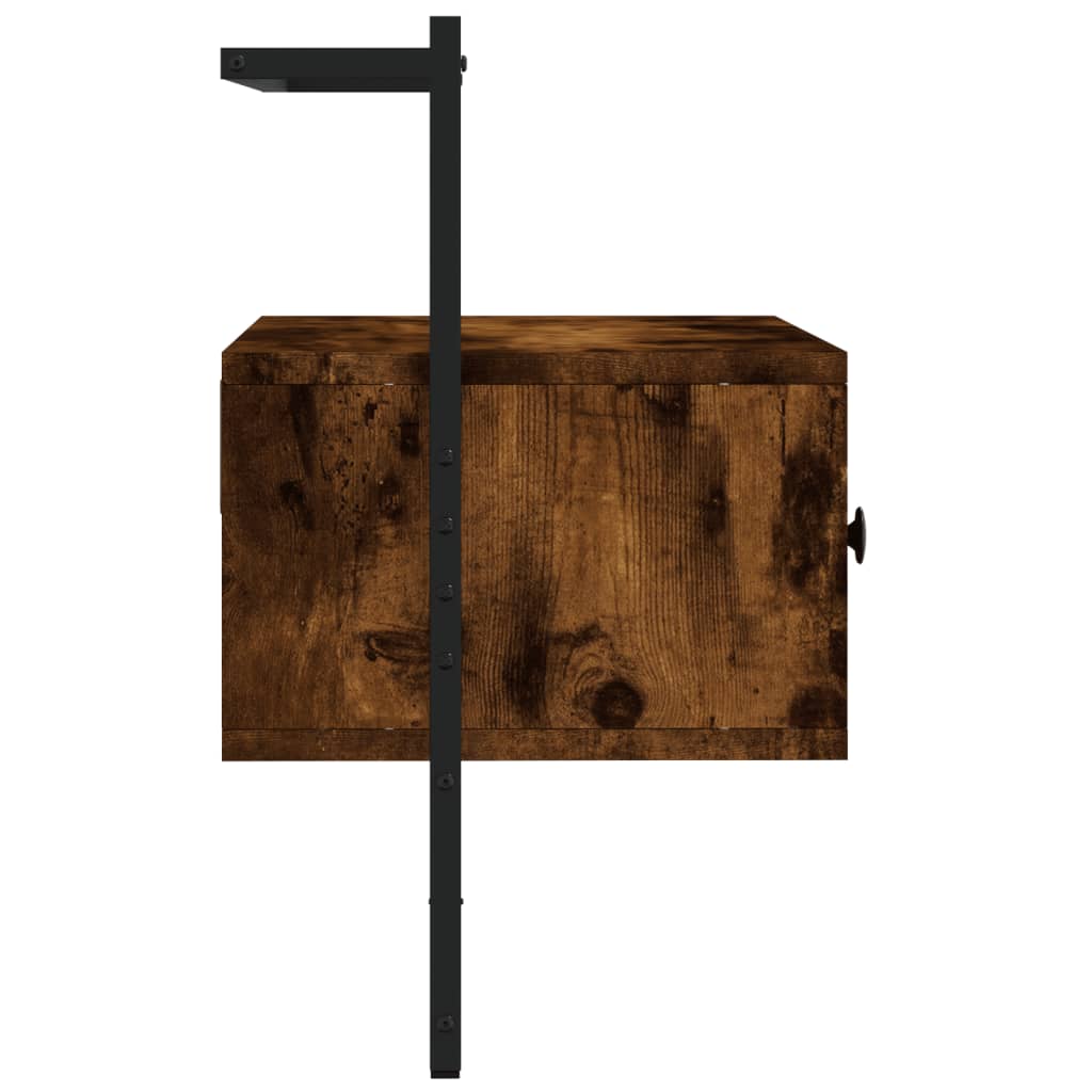 vidaXL Dulap TV montat pe perete, stejar fumuriu, 60,5x30x51 cm, lemn