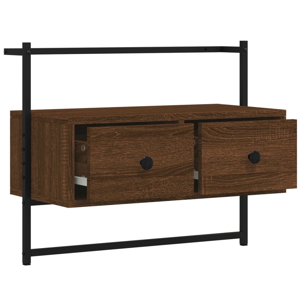 vidaXL Dulap TV montat pe perete, stejar maro, 60,5x30x51 cm, lemn