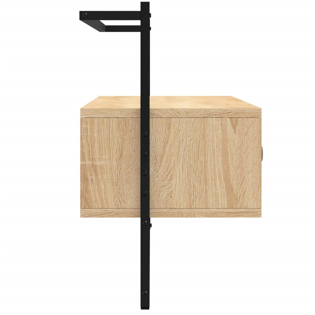 vidaXL Dulap TV montat pe perete, stejar sonoma, 100,5x30x51 cm, lemn