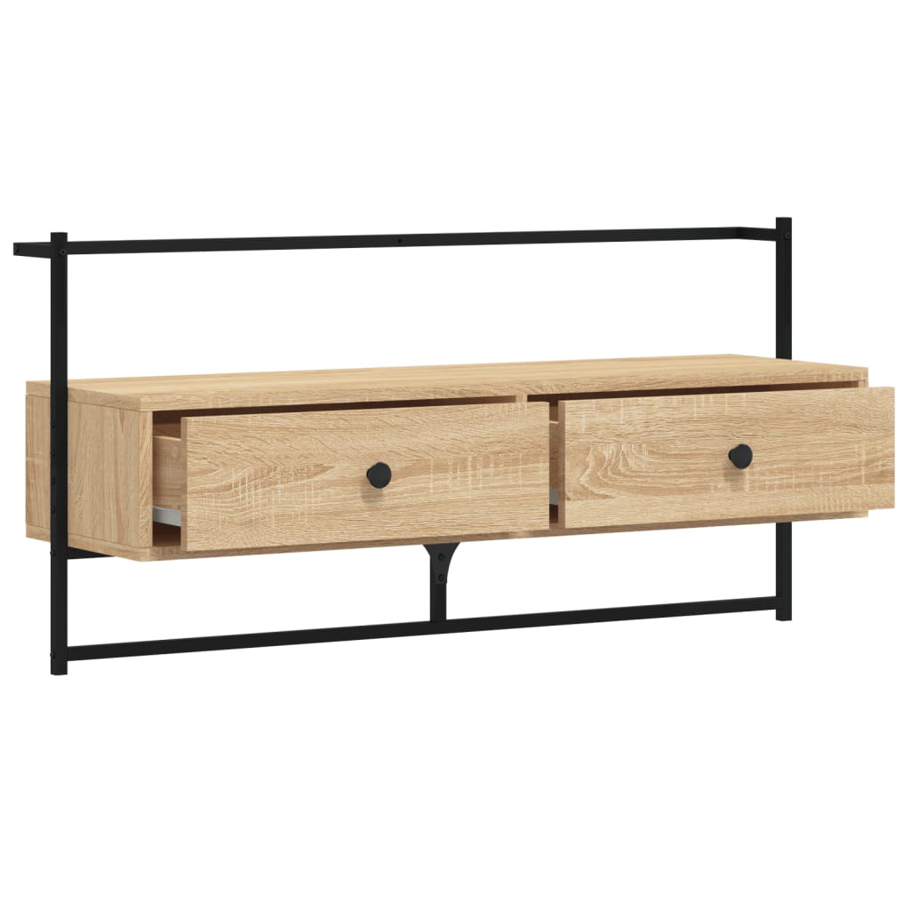 vidaXL Dulap TV montat pe perete, stejar sonoma, 100,5x30x51 cm, lemn