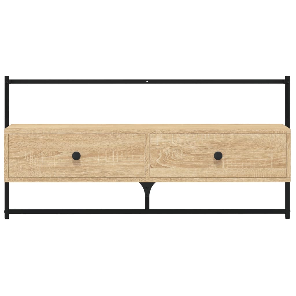 vidaXL Dulap TV montat pe perete, stejar sonoma, 100,5x30x51 cm, lemn
