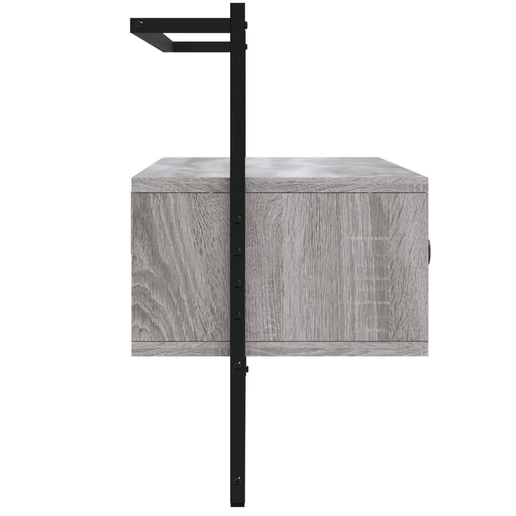 vidaXL Dulap TV montat pe perete, gri sonoma, 100,5x30x51 cm, lemn