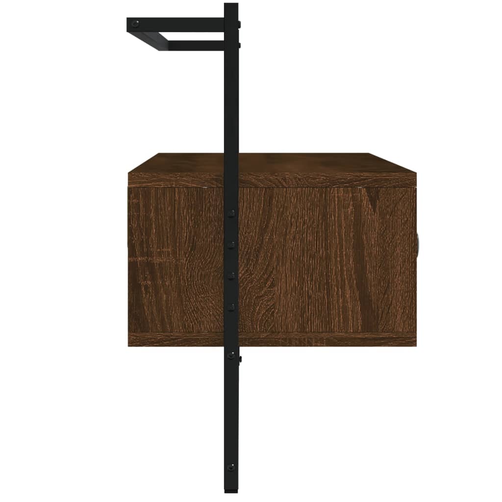 vidaXL Dulap TV montat pe perete, stejar maro, 100,5x30x51 cm, lemn