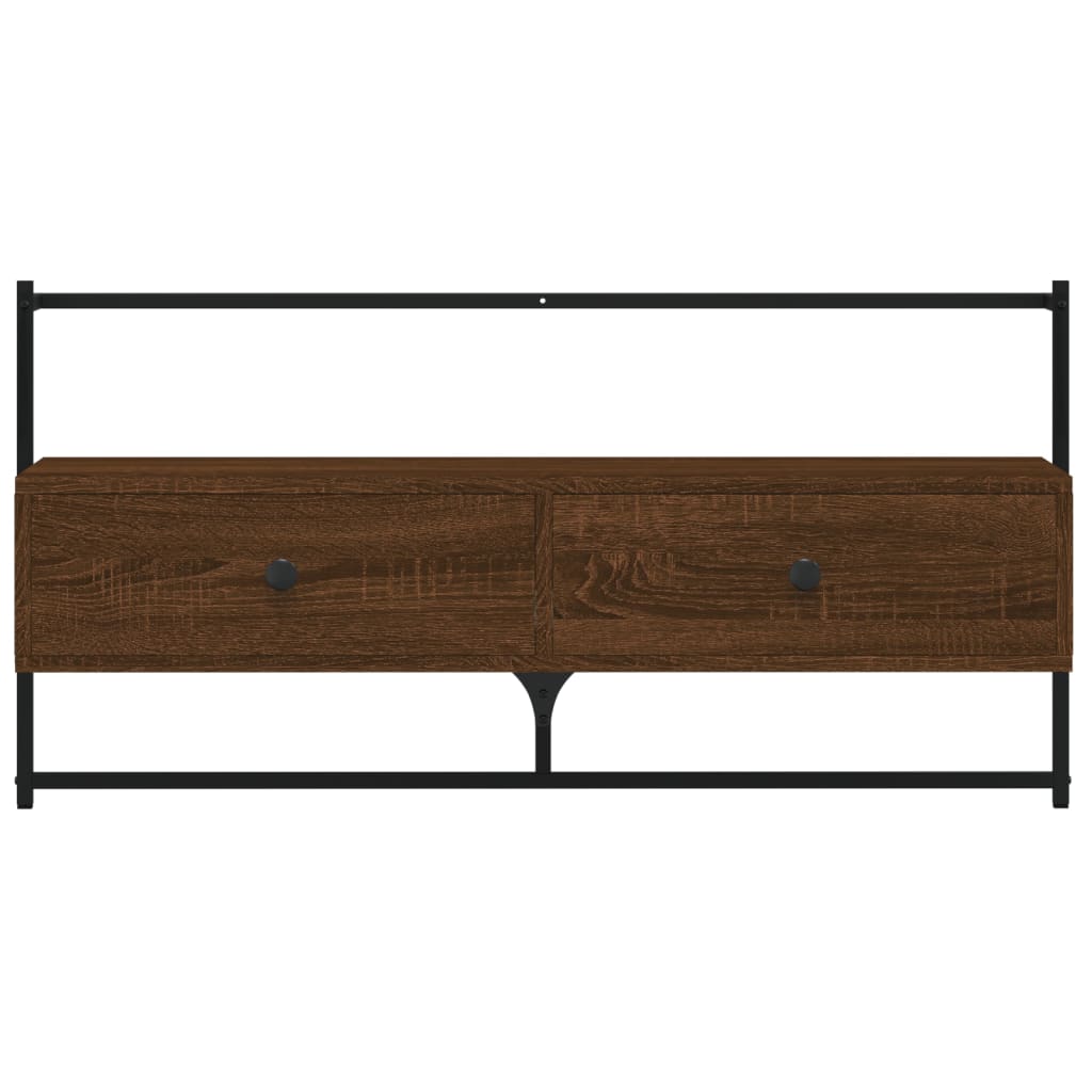 vidaXL Dulap TV montat pe perete, stejar maro, 100,5x30x51 cm, lemn