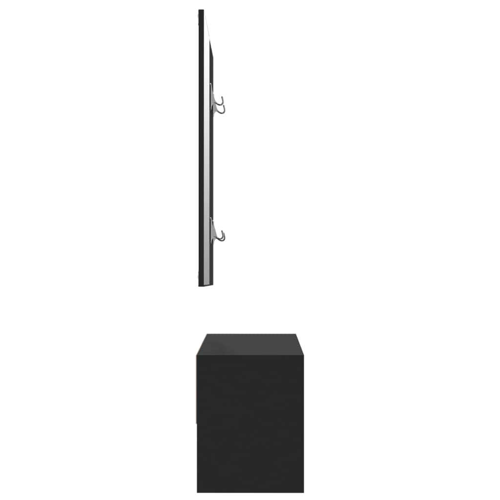 vidaXL Set de mobilier pentru hol, negru, lemn prelucrat