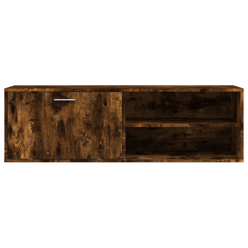 vidaXL Comodă TV, stejar fumuriu, 120x34x37 cm, lemn compozit vidaXL Comodă TV, stejar fumuriu, 120x34x37 cm, lemn compozit