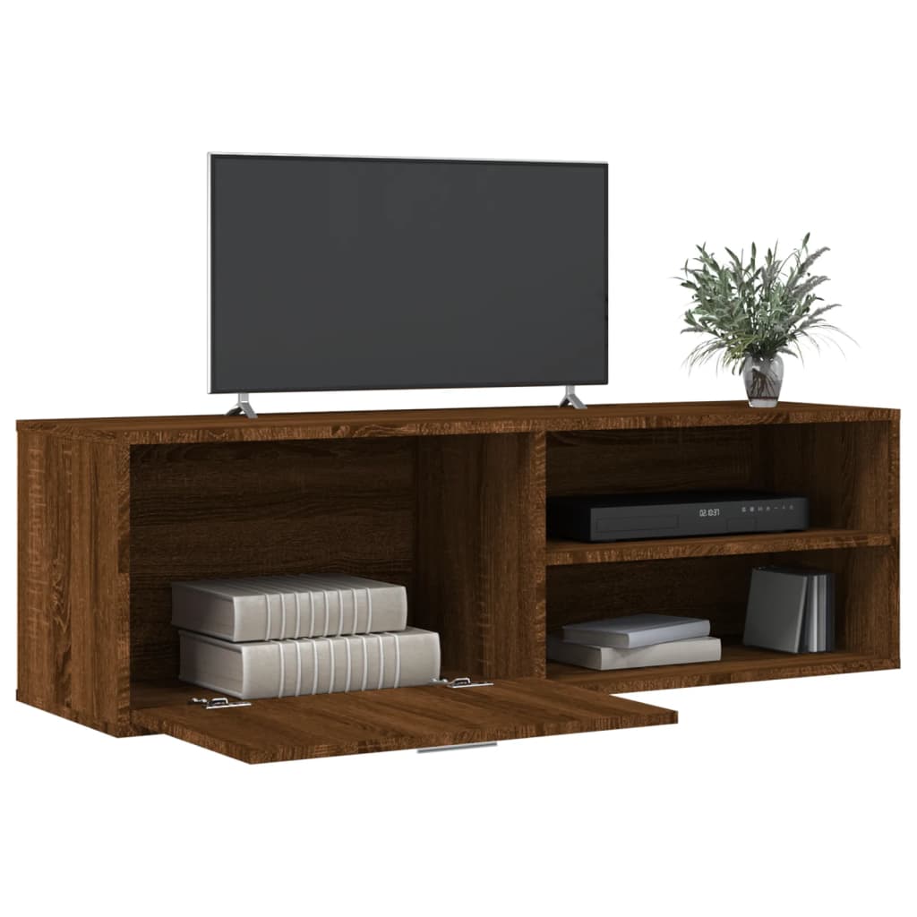 vidaXL Comodă TV, stejar maro, 120x34x37 cm, lemn prelucrat