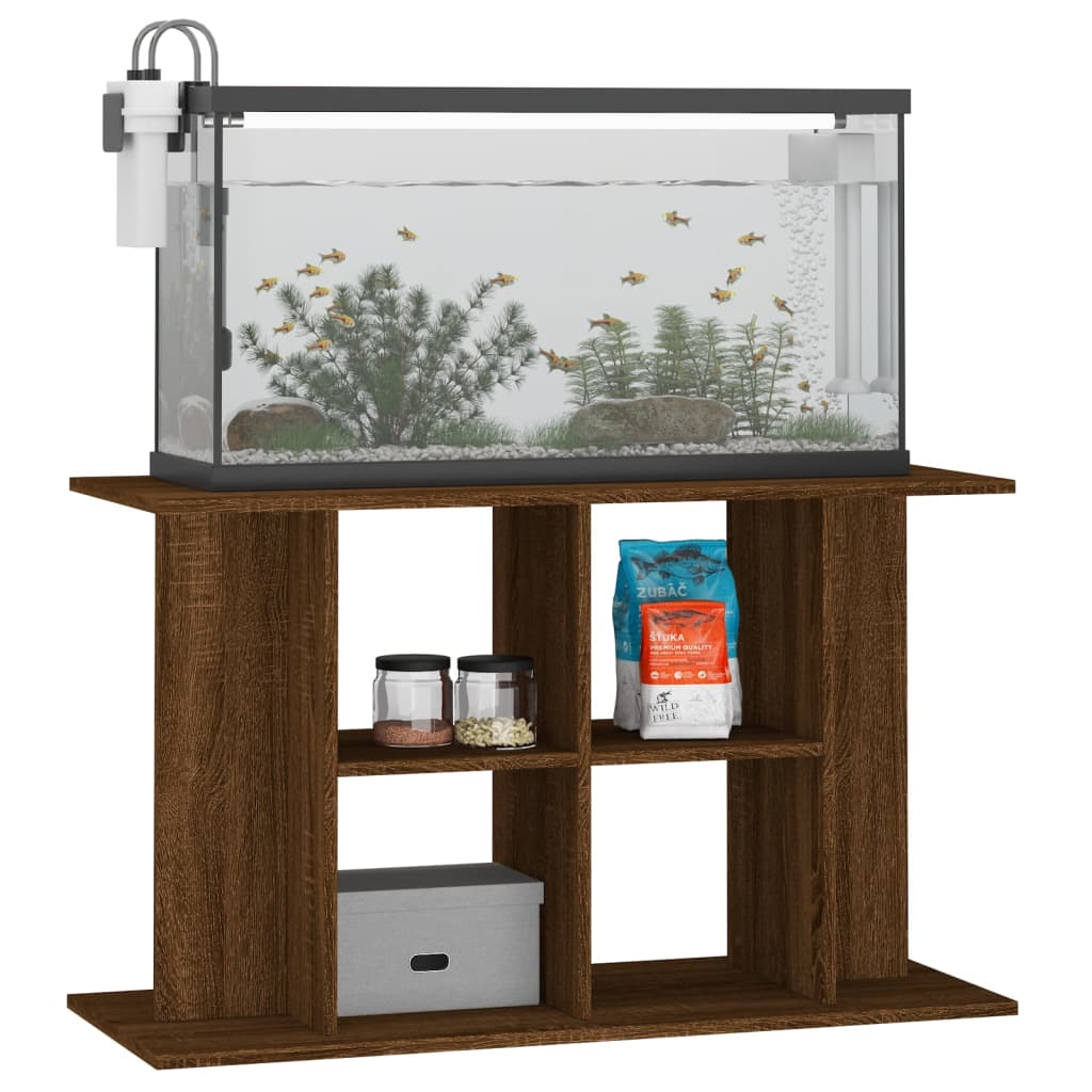 vidaXL Suport acvariu, stejar maro, 100x40x60 cm, lemn prelucrat