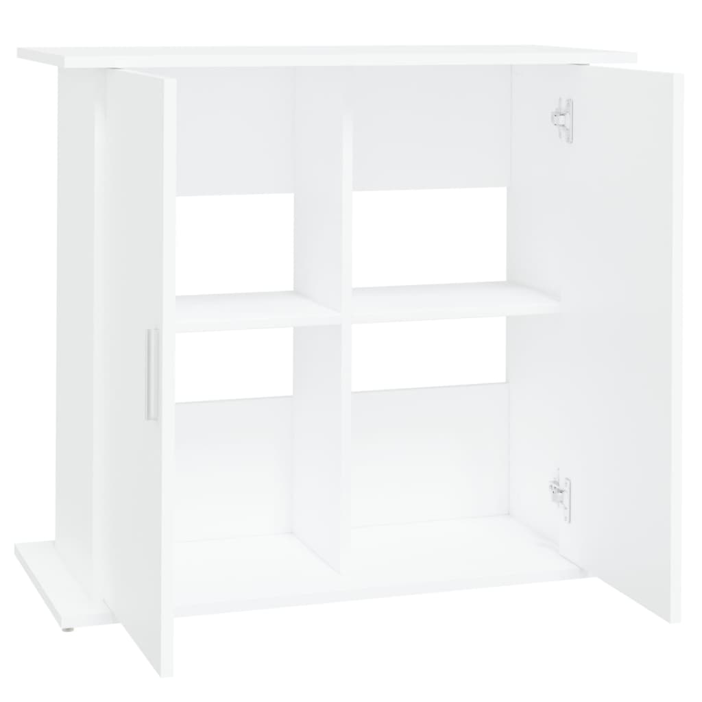 vidaXL Suport pentru acvariu, alb, 81x36x73 cm, lemn prelucrat